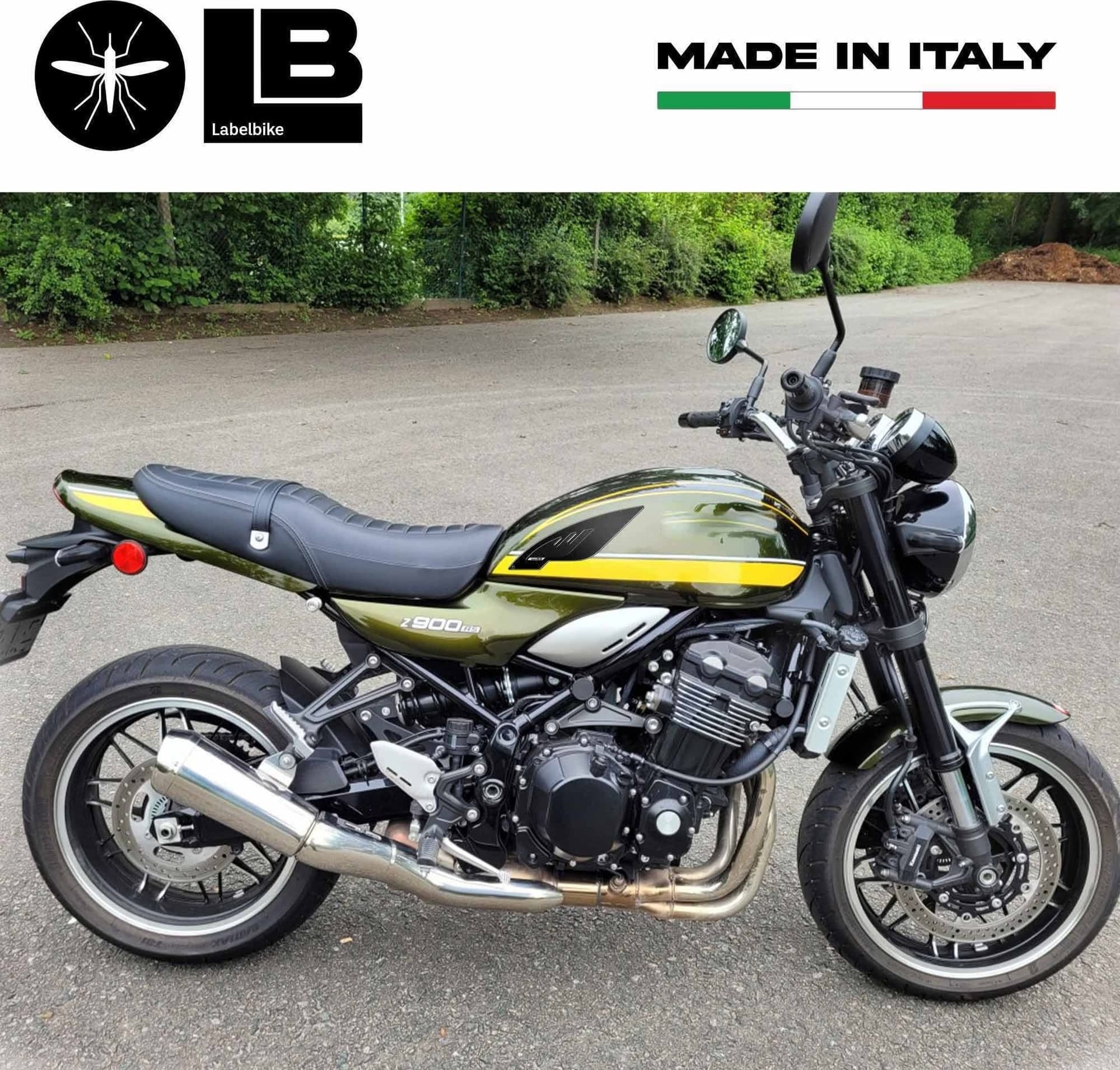 Adesivi 3D Protezioni laterali serbatoio moto compatibili con Kawasaki Z900RS - 3