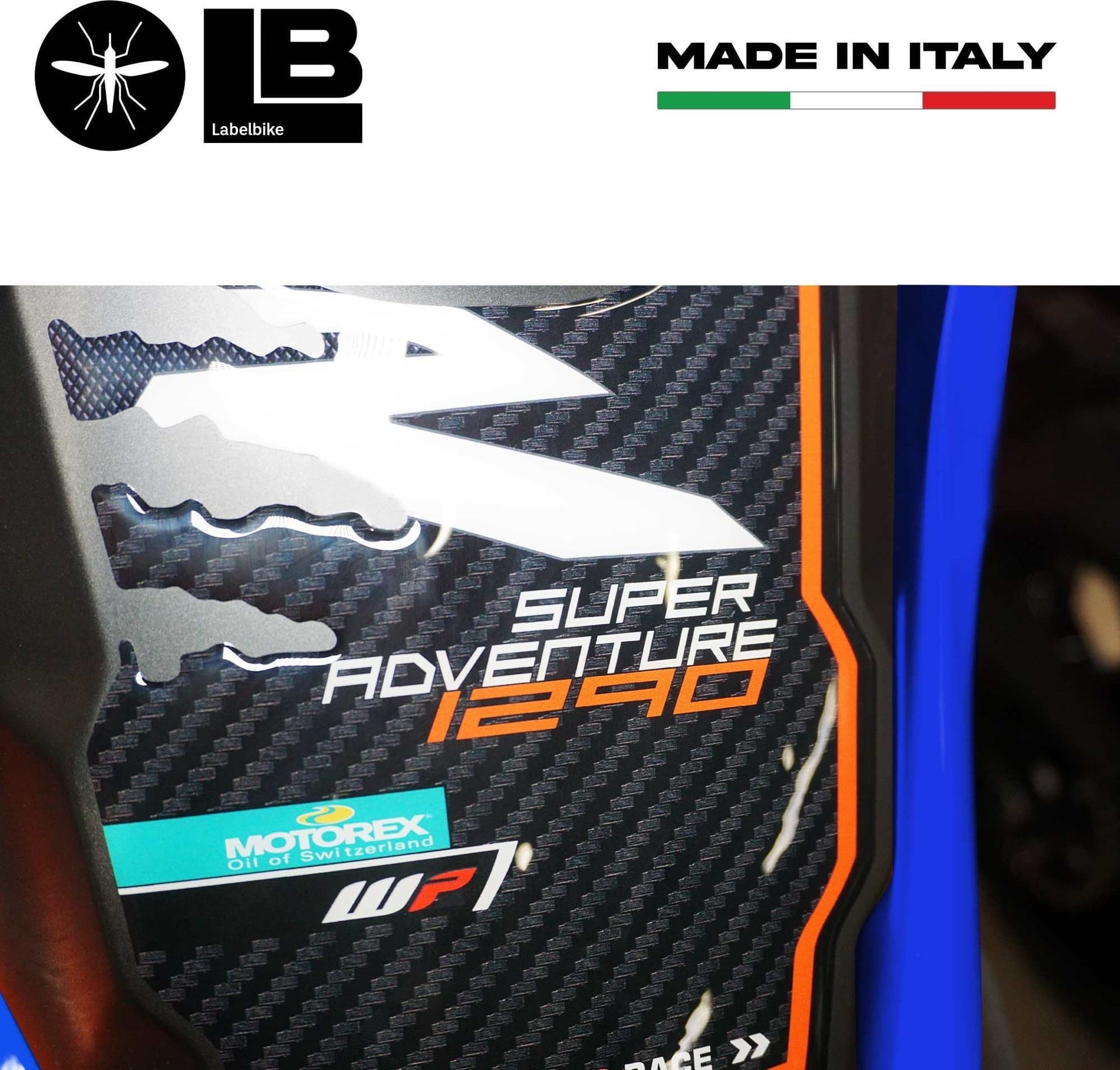 Adesivo 3D Paraserbatoio compatibile con moto KTM 1290 Super Adventure R 2021-24 - 3