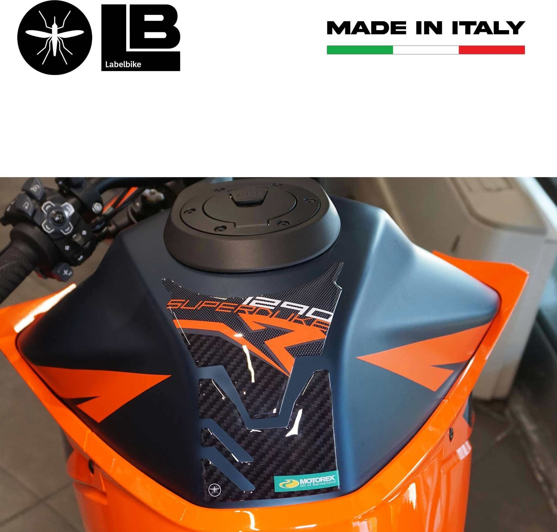 Adesivo 3D Paraserbatoio compatibile con moto KTM 1290 Super Duke R 2020-2022 - 5