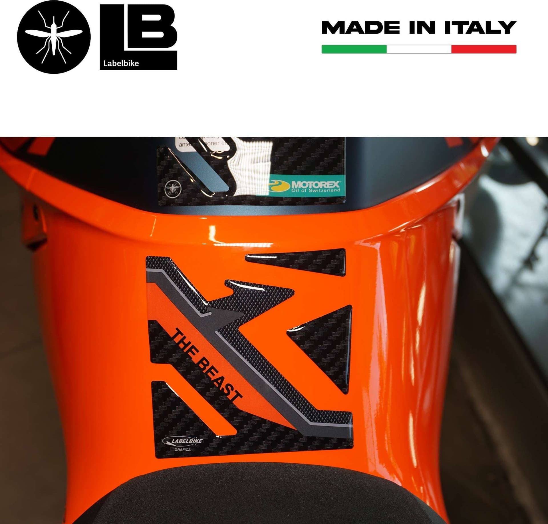 Adesivo 3D Paraserbatoio compatibile con moto KTM 1290 Super Duke R 2020-2022 - 4