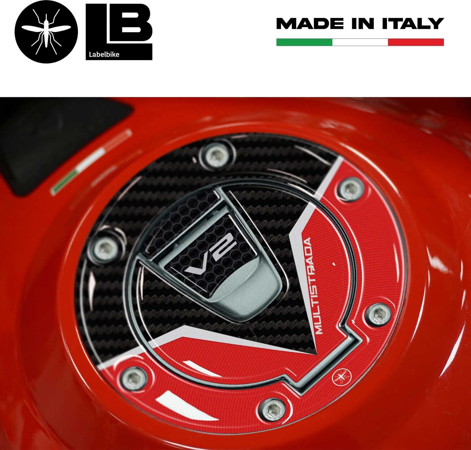 Adesivo 3D Protezione Tappo Keyless compatibile con Ducati Multistrada V2 2022 - 4