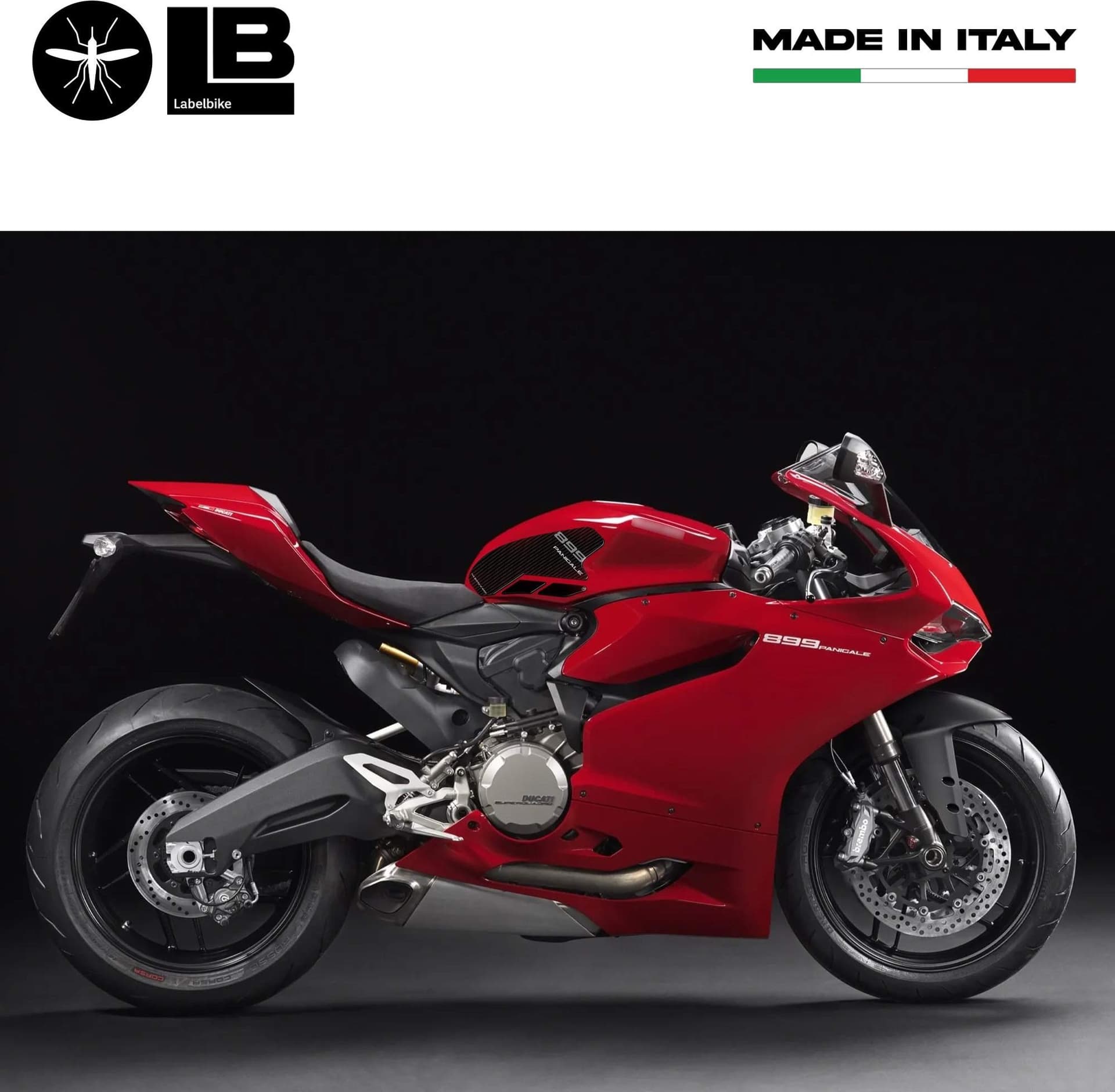 Adesivi 3D Protezioni Laterali serbatoio compatibili con Ducati Panigale 899 - 5