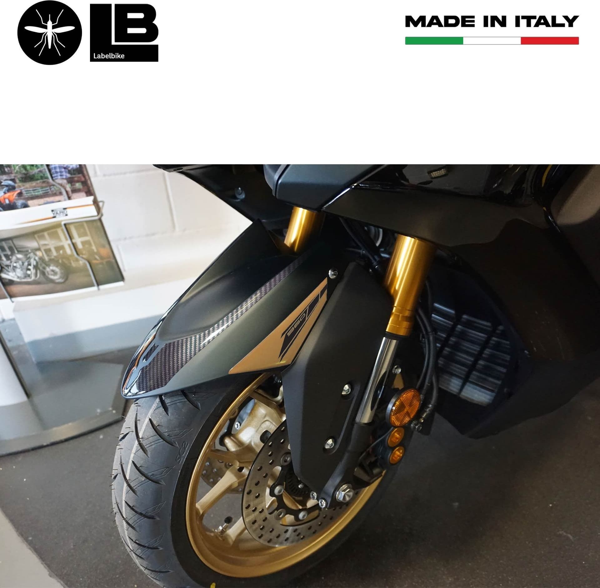 Adesivo resinato gel 3D Protezione parafango compatibile con Yamaha Tmax 2022-25 - 21