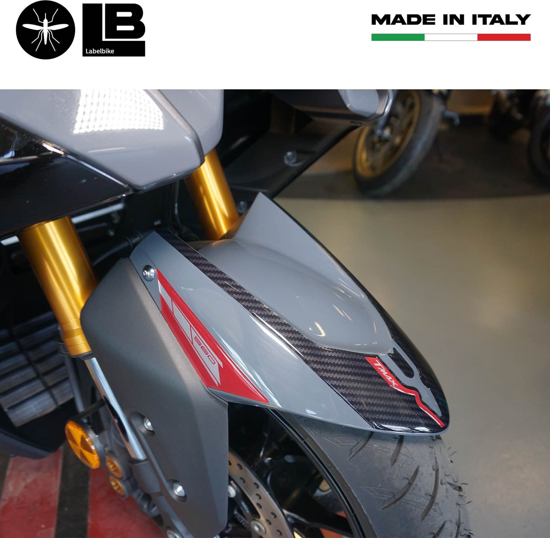 Adesivo resinato gel 3D Protezione parafango compatibile con Yamaha Tmax 2022-25 - 23