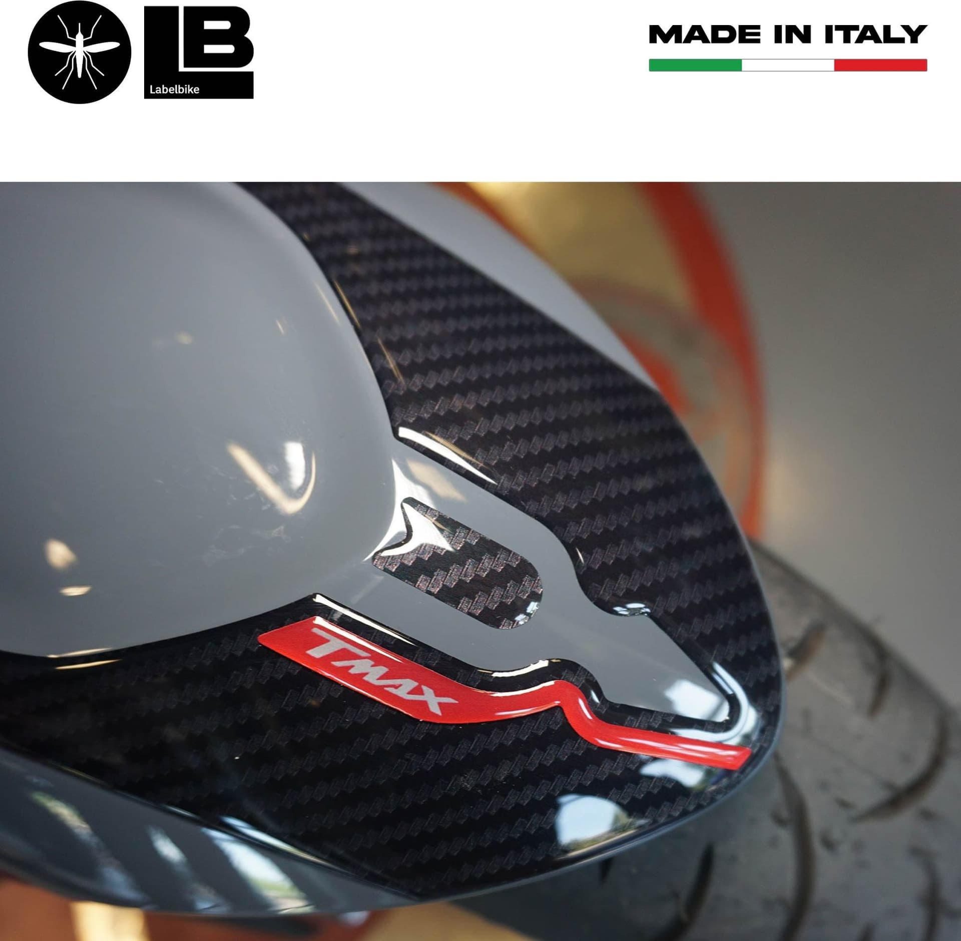 Adesivo resinato gel 3D Protezione parafango compatibile con Yamaha Tmax 2022-25 - 24