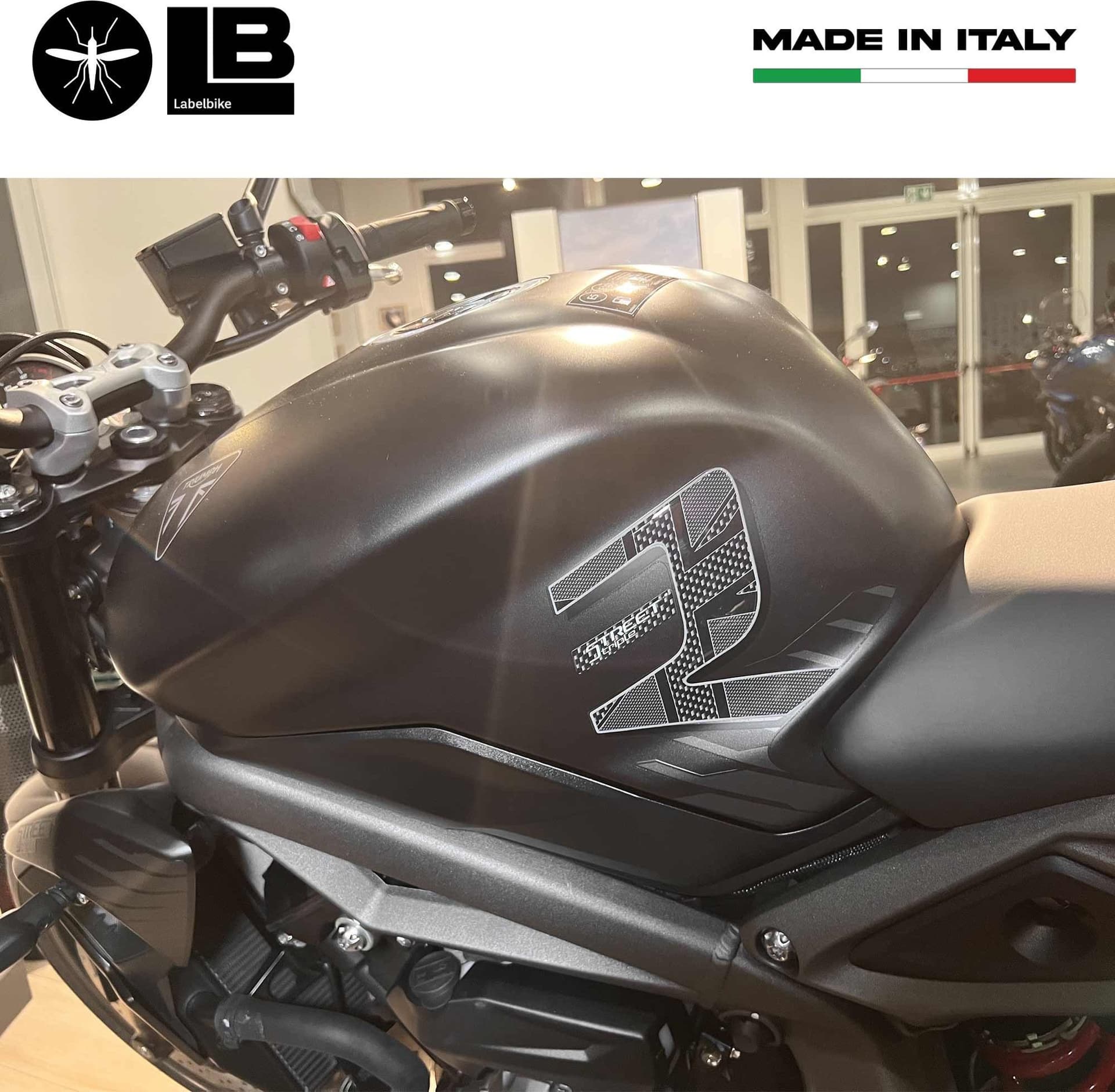Protezioni laterali serbatoio compatibili con Triumph Street Triple R 2013-2022 - 4
