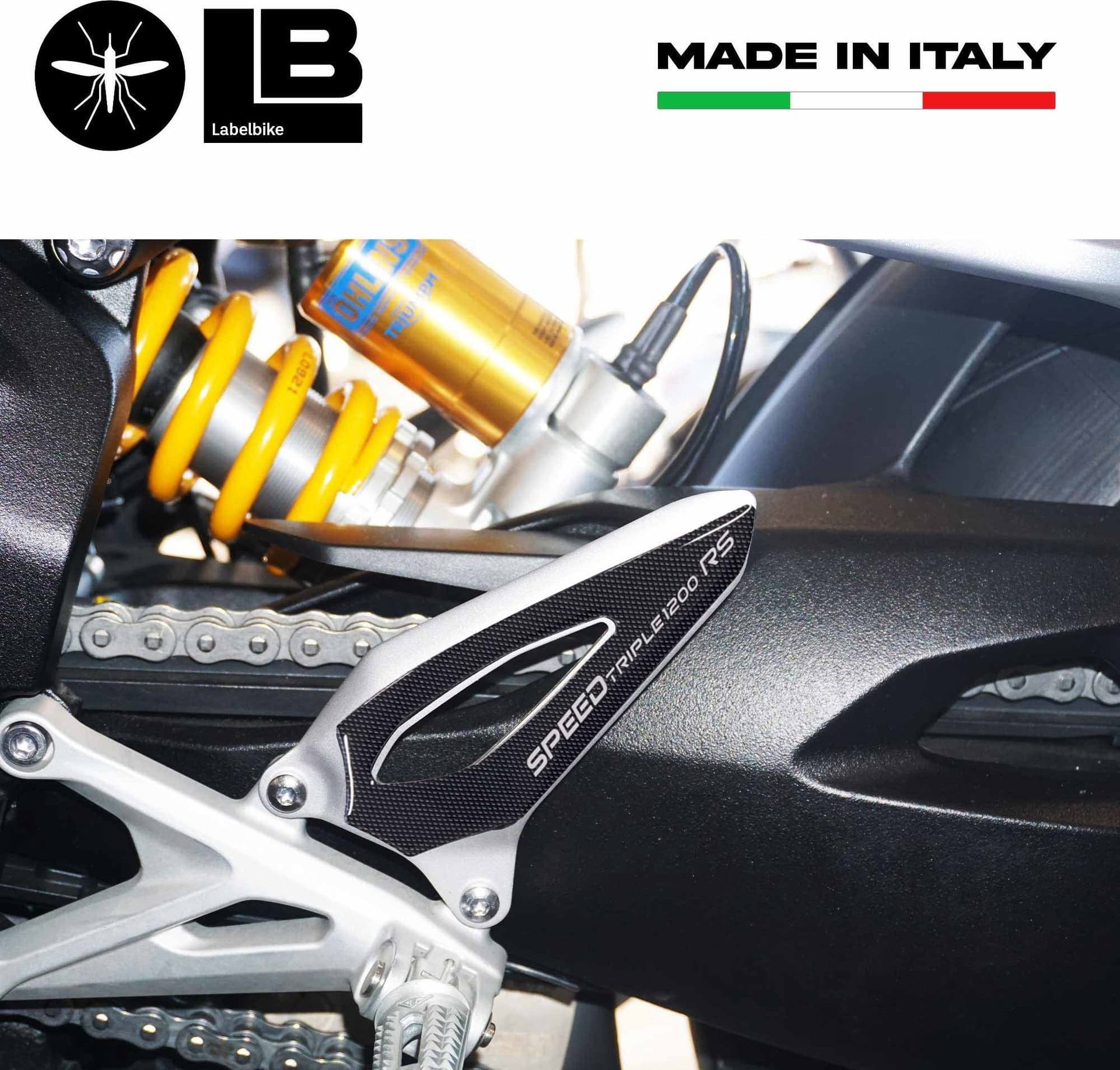 Adesivi Protezioni Battitacco moto compatibili con Triumph Speed Triple 1200 RS - 4