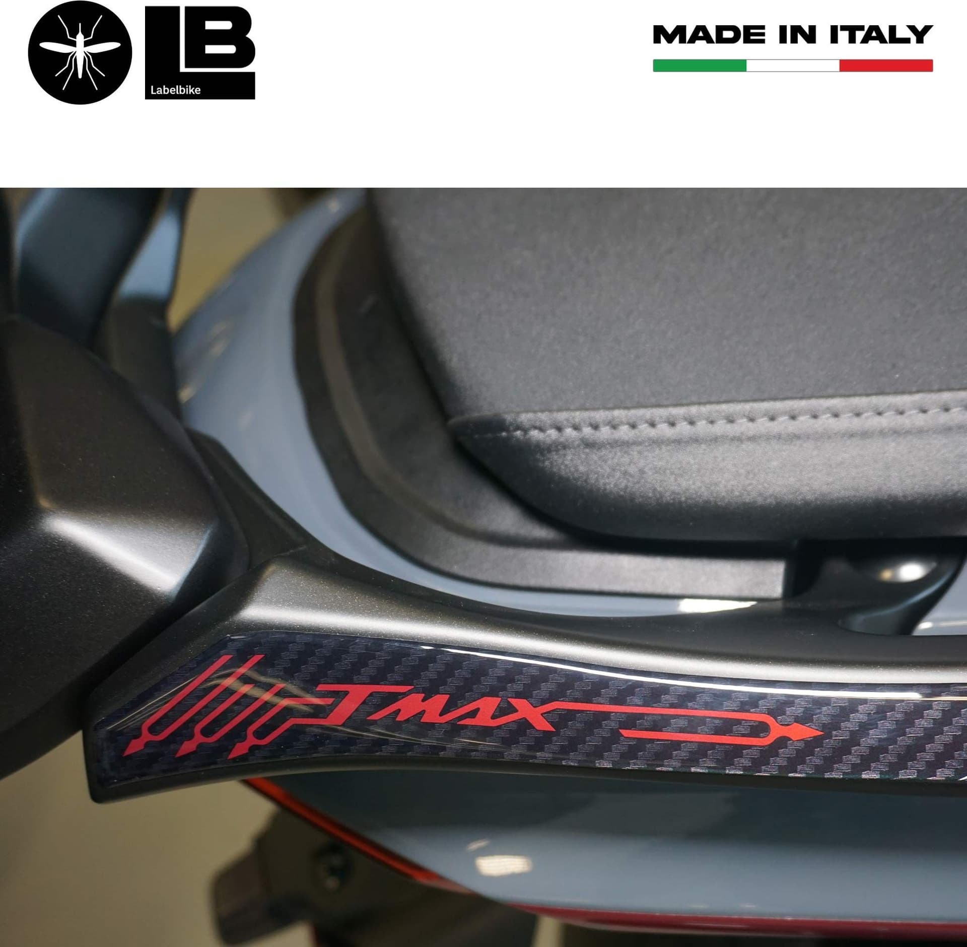 Adesivi 3D Protezione maniglie con bauletto compatibili con Yamaha Tmax 2022-26 - 10