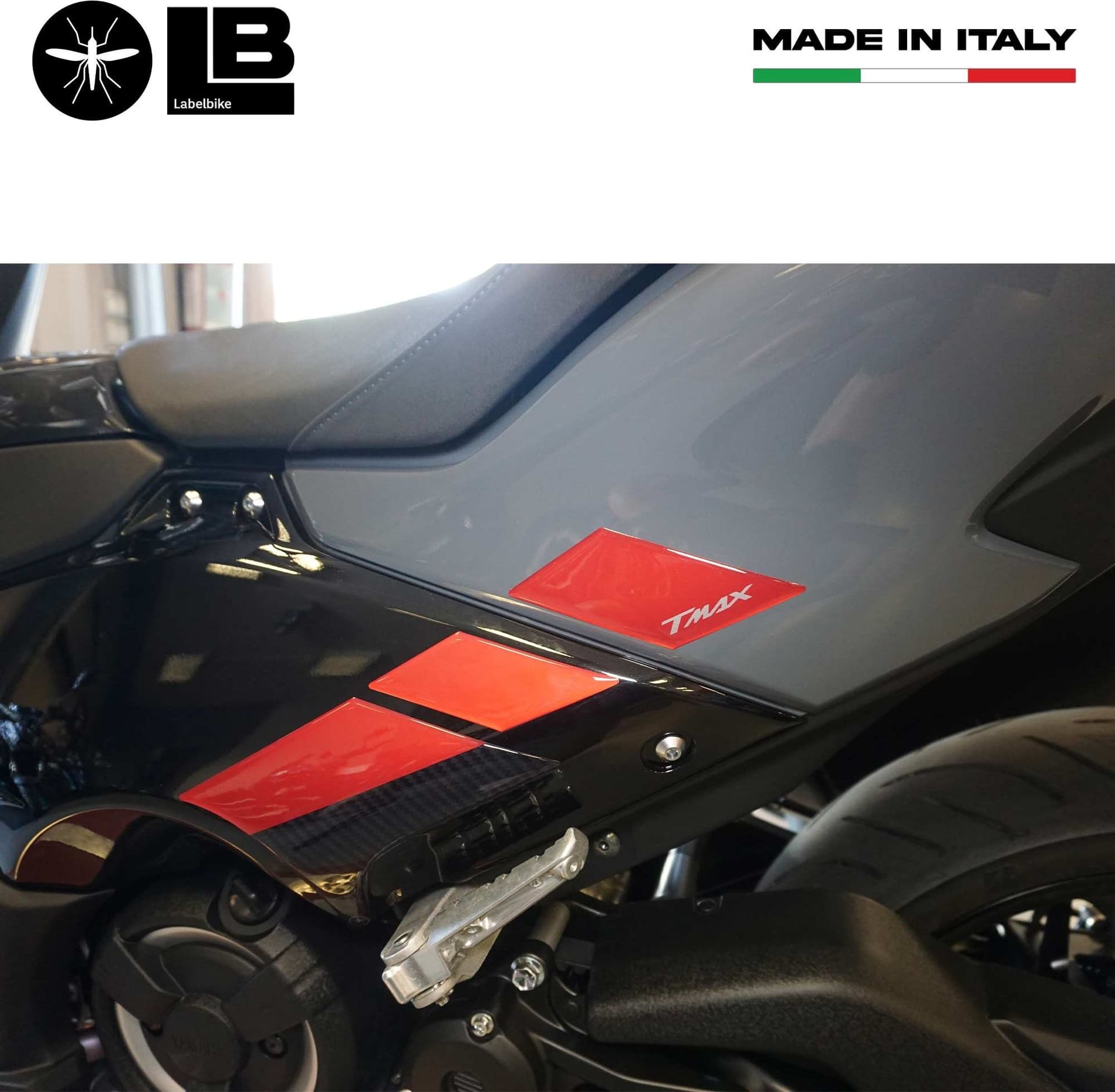 Adesivi 3D Protezione pedane piedi passeggero compatibili con Yamaha Tmax 2022-5 - 15