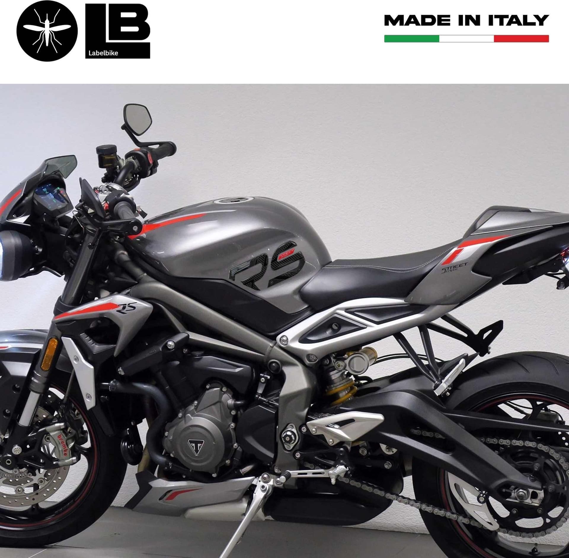 Adesivi Laterali serbatoio compatibili con Triumph Street Triple 765 RS 2017-22 - 5
