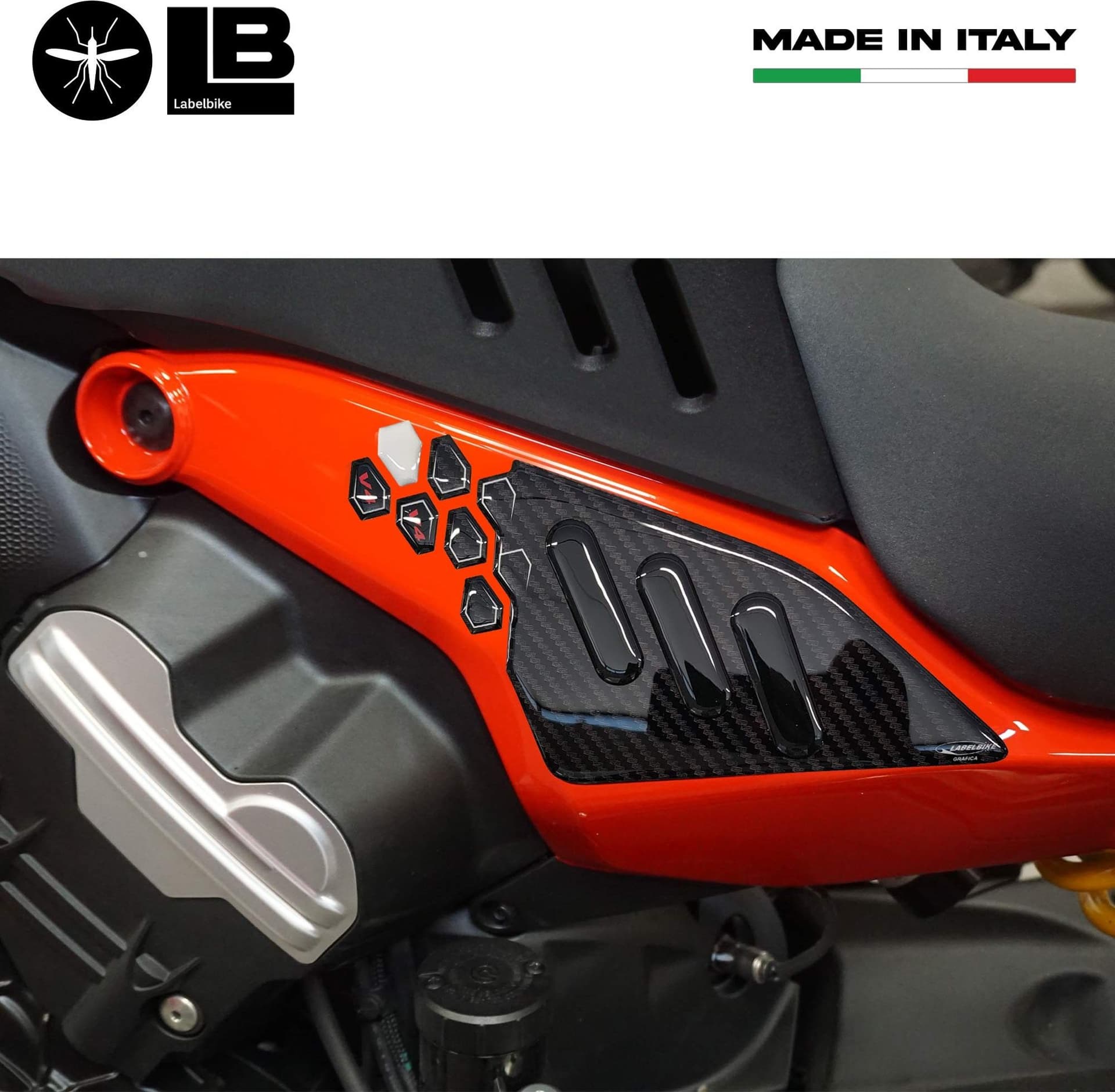 Adesivi Gel 3D Protezioni sottosella moto compatibili con Ducati Diavel v4 2023 - 4