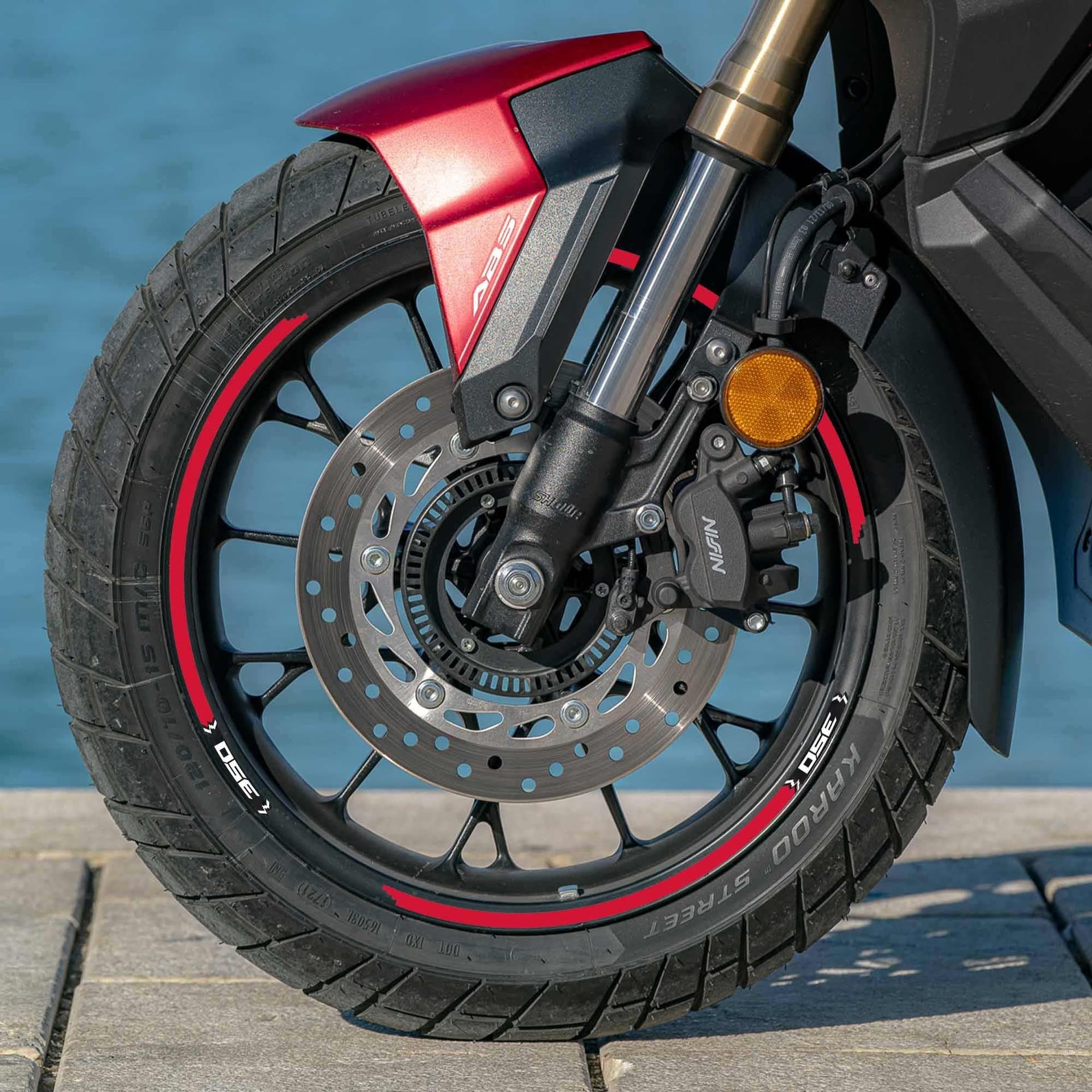 Kit strisce adesive cerchi ruote 14 e 15" scooter compatibili con Honda Adv350 - 10
