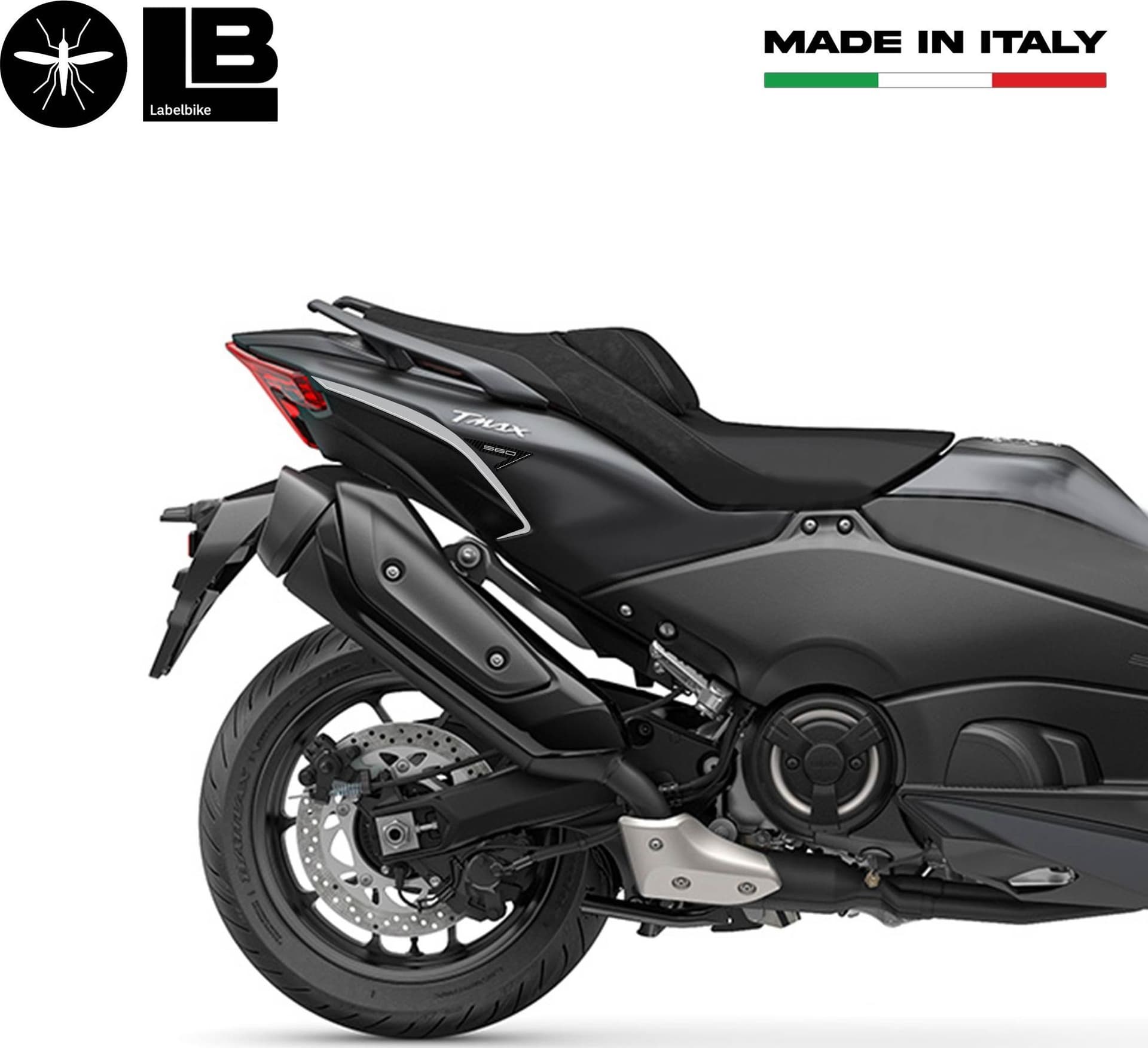 Adesivi resinati 3D paraspigoli codone scooter compatibili con Yamaha Tmax 2022-2025 - 15