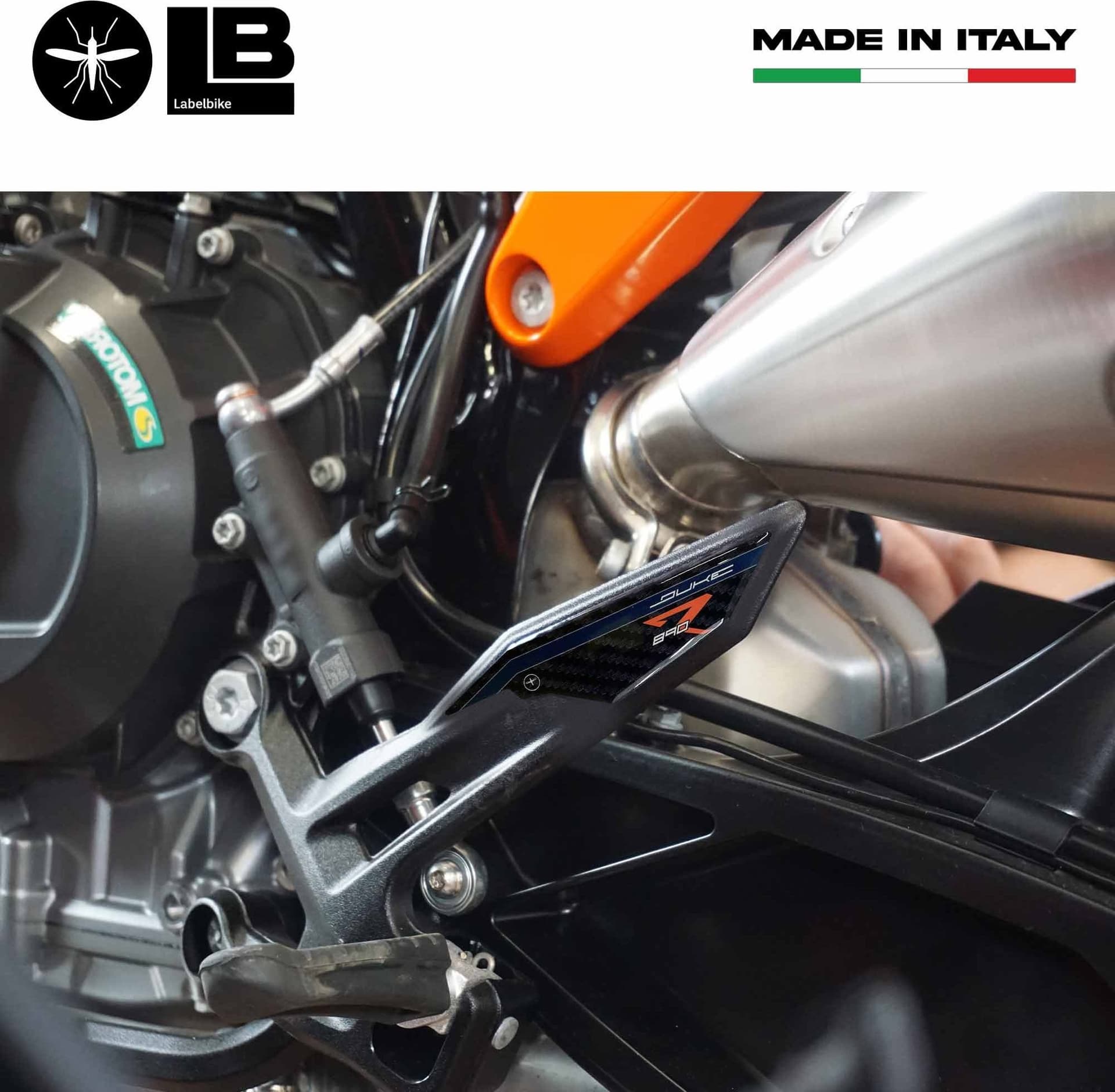 Adesivi in resina 3D per battitacco moto compatibili con KTM 890 Duke R 2022-23 - 3
