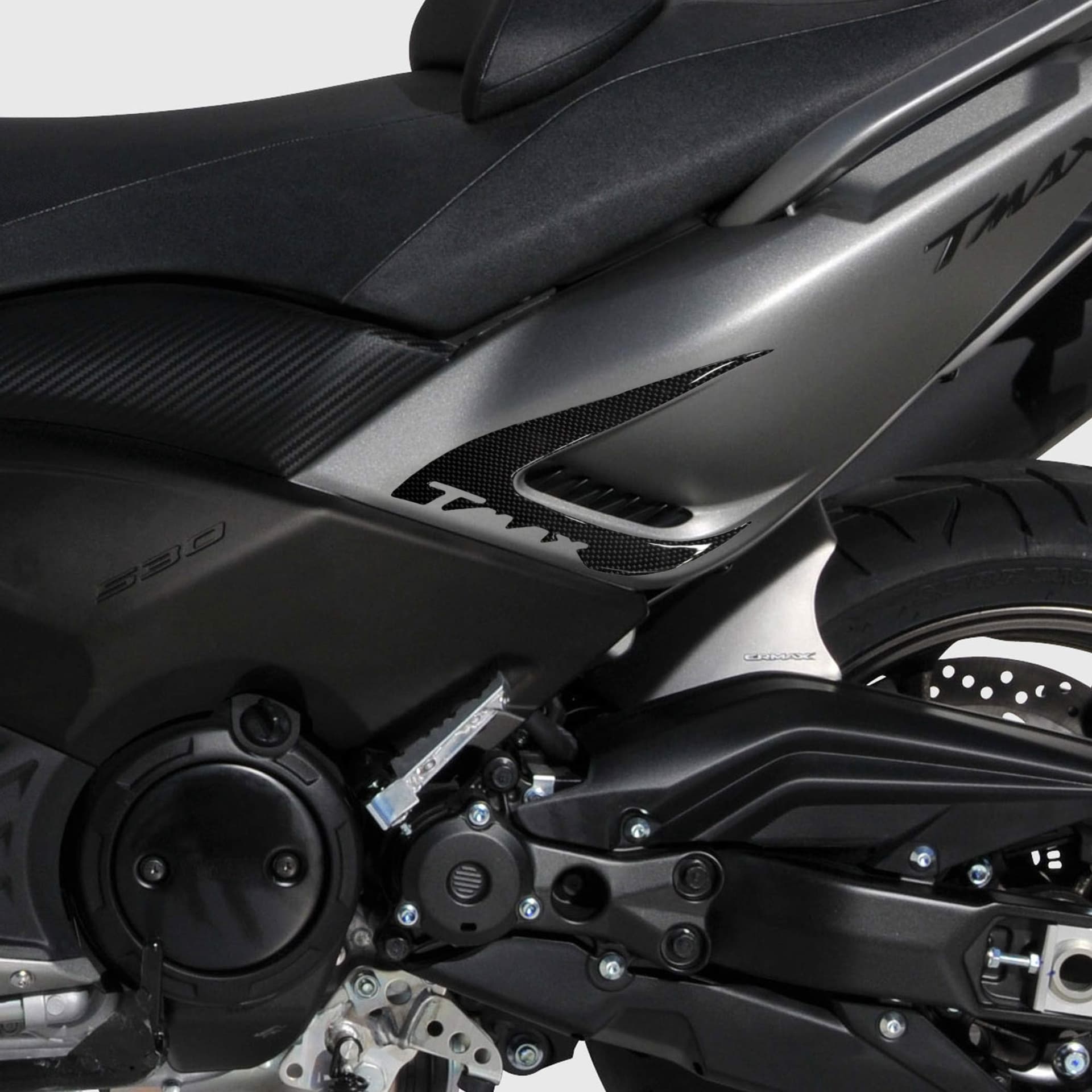 2 Adesivi Stickers 3D Laterali Coda Compatibili con Tmax 530 Yamaha 2012-2016 - 7