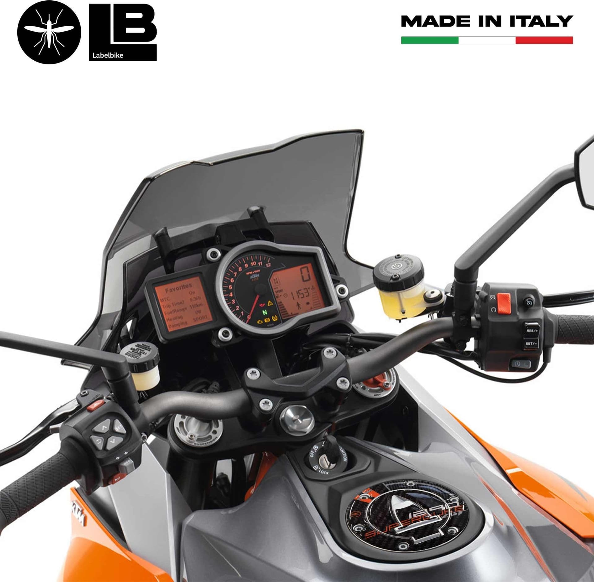 Adesivo protezione tappo serbatoio moto compatibile con KTM 1290 Super Duke GT - 3
