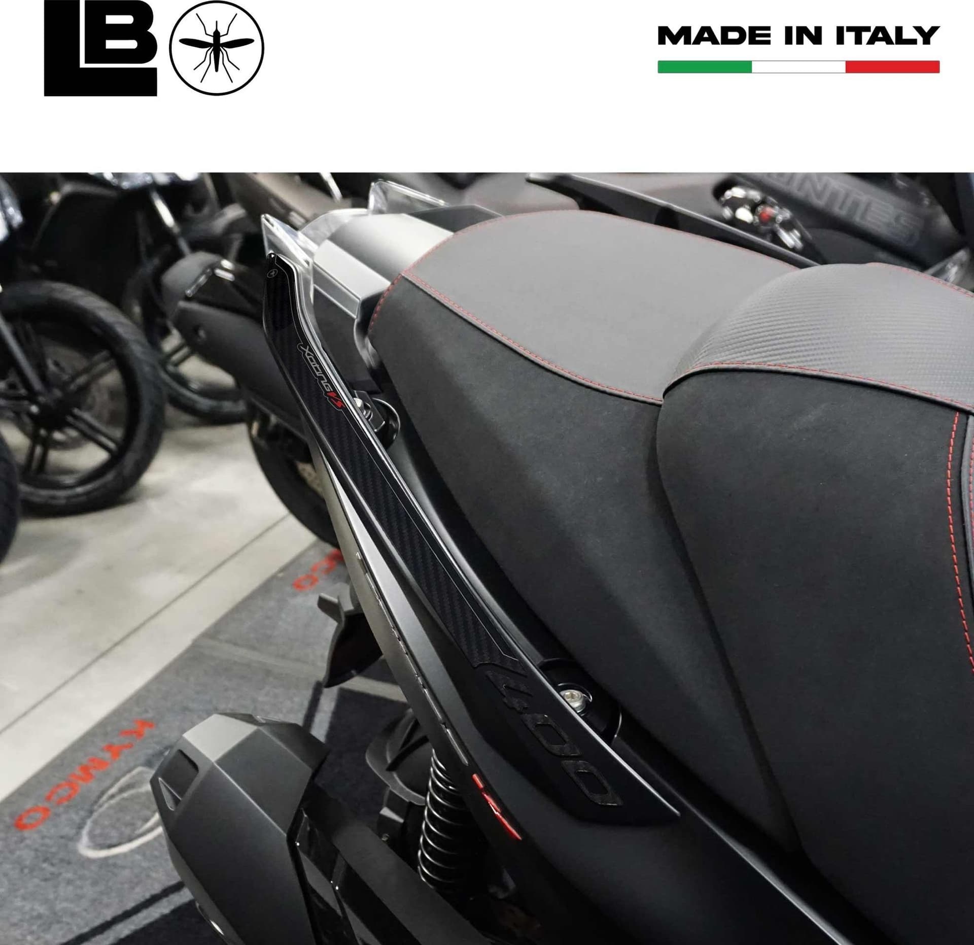 Adesivi 3D Protezioni Maniglie Passeggero compatibili con Kymco Xciting VS 400 - 3