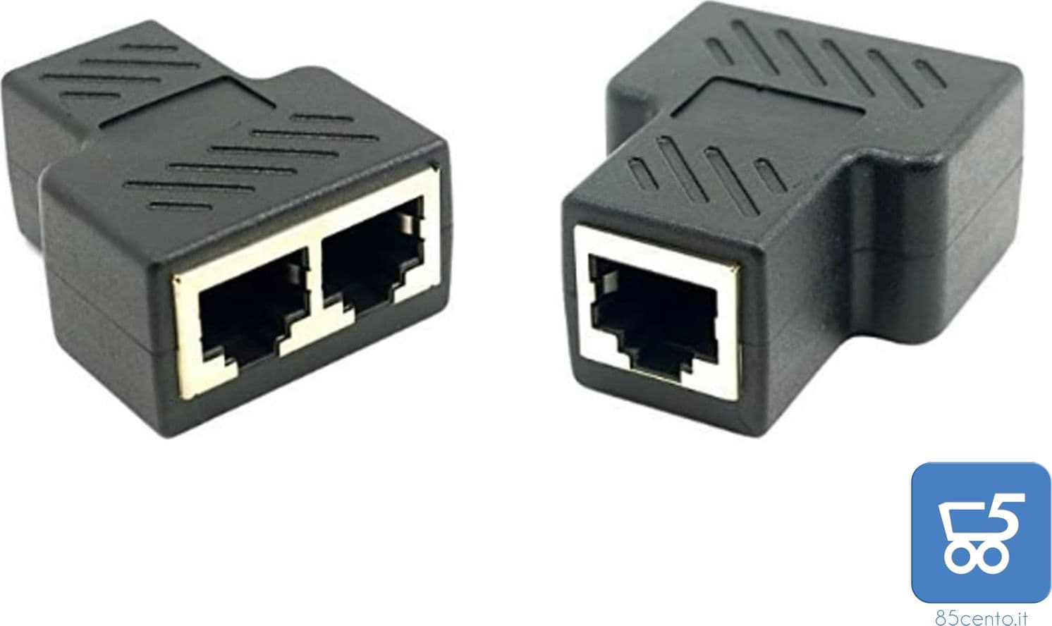 Kit 2 Sdoppiatori Splitter Telefonici RJ11 RJ12 Presa a T 2 Porte 6P4C Adattatore Linea Telefonica per Telefono Fisso Modem
