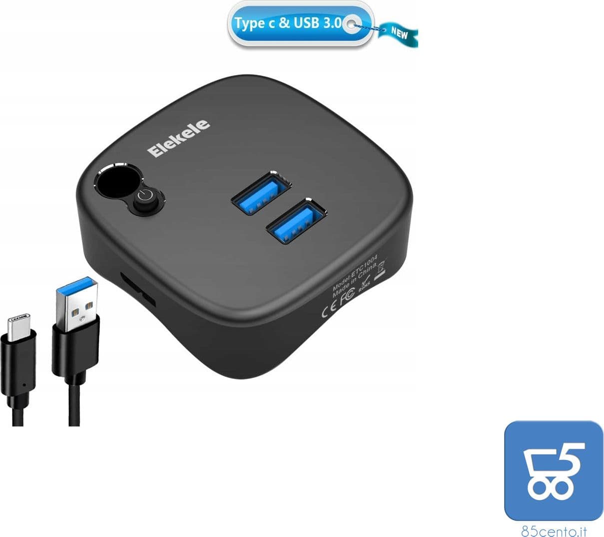 Elekele ETC1004 Adattatore Multifunzione Hub 3.0 WiFi Modem Wireless - 4