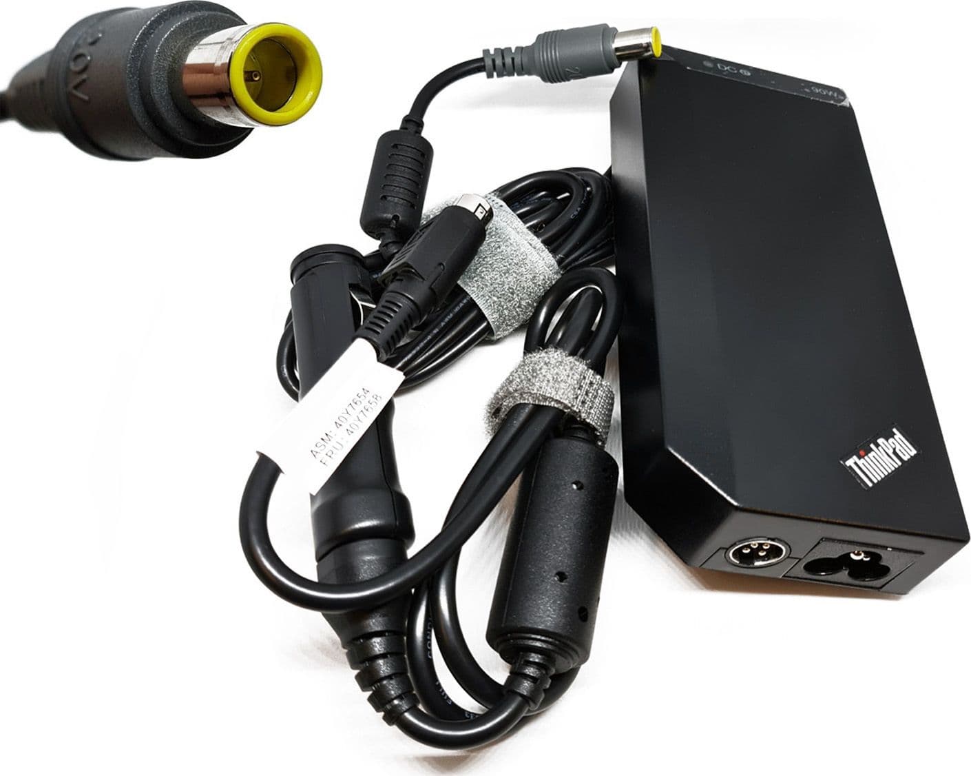 Alimentatore Caricabatteria Originale Lenovo 90W 20V 4,55A ThinkPad con adattatore Auto 12V Spinotto tondo – elettronica