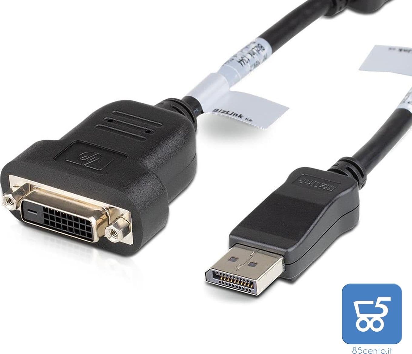 Adattatore Originale HP da DisplayPort a DVI-D HP per TV e Monitor PC – bianco