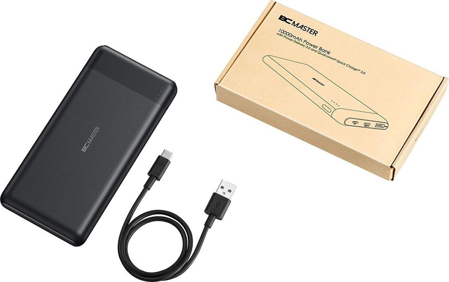 Caricabatterie Portatile BCMASTER 10000mAh USB C Powerbanck per iPhone iPad Smartphone e dispositivi USB ricarica rapida 3.0 - 5