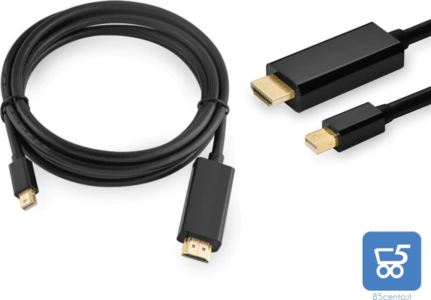 Cavo MiniDisplayPort maschio a HDMI maschio nero 1.8 metri GANA Deluxe Computer cable – bianco