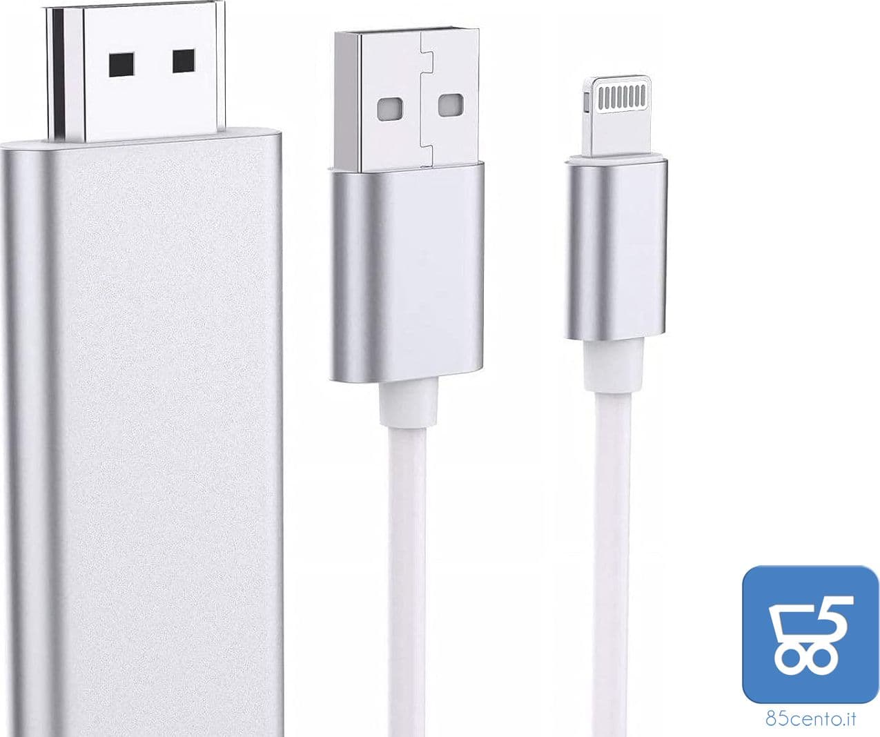 Cavo Adattatore da Lightning a Digital AV HDMI 1080P Full HD Per iPhone 1,8 metri – grigio