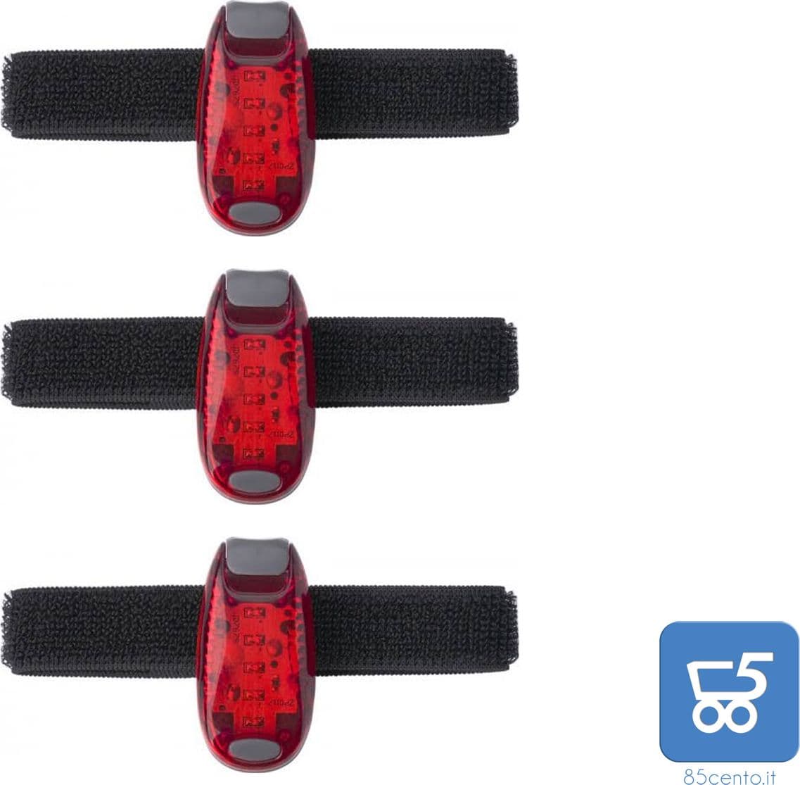 LED Rosso Luce di Sicurezza Notturna a Clip Impermeabile Lampeggiante per Corsa e Bici Kit da 3 Pezzi – sport