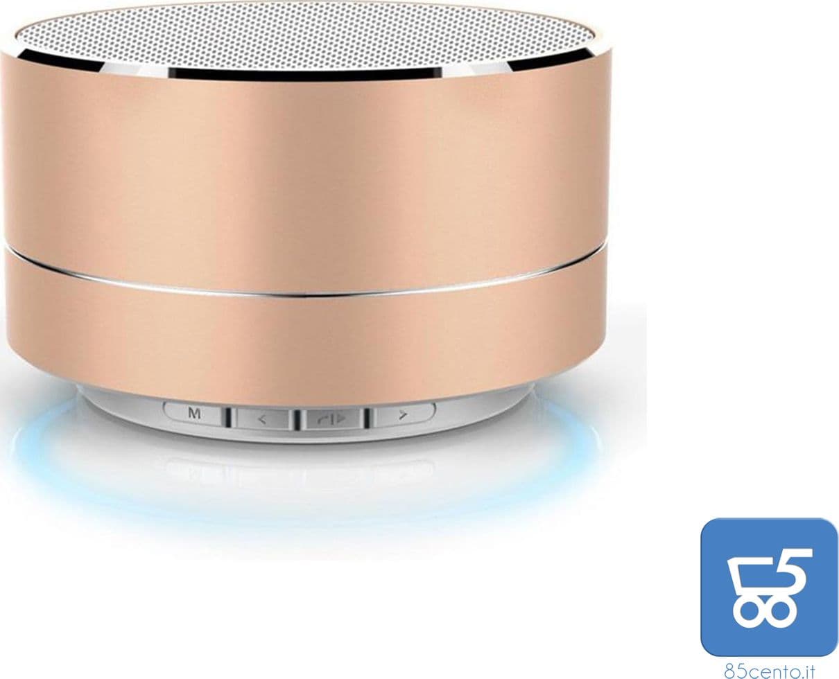 Mini Altoparlante per PC Smartphone Bluetooth Portatile LED Wireless Color ORO - EX DEMO – rosa