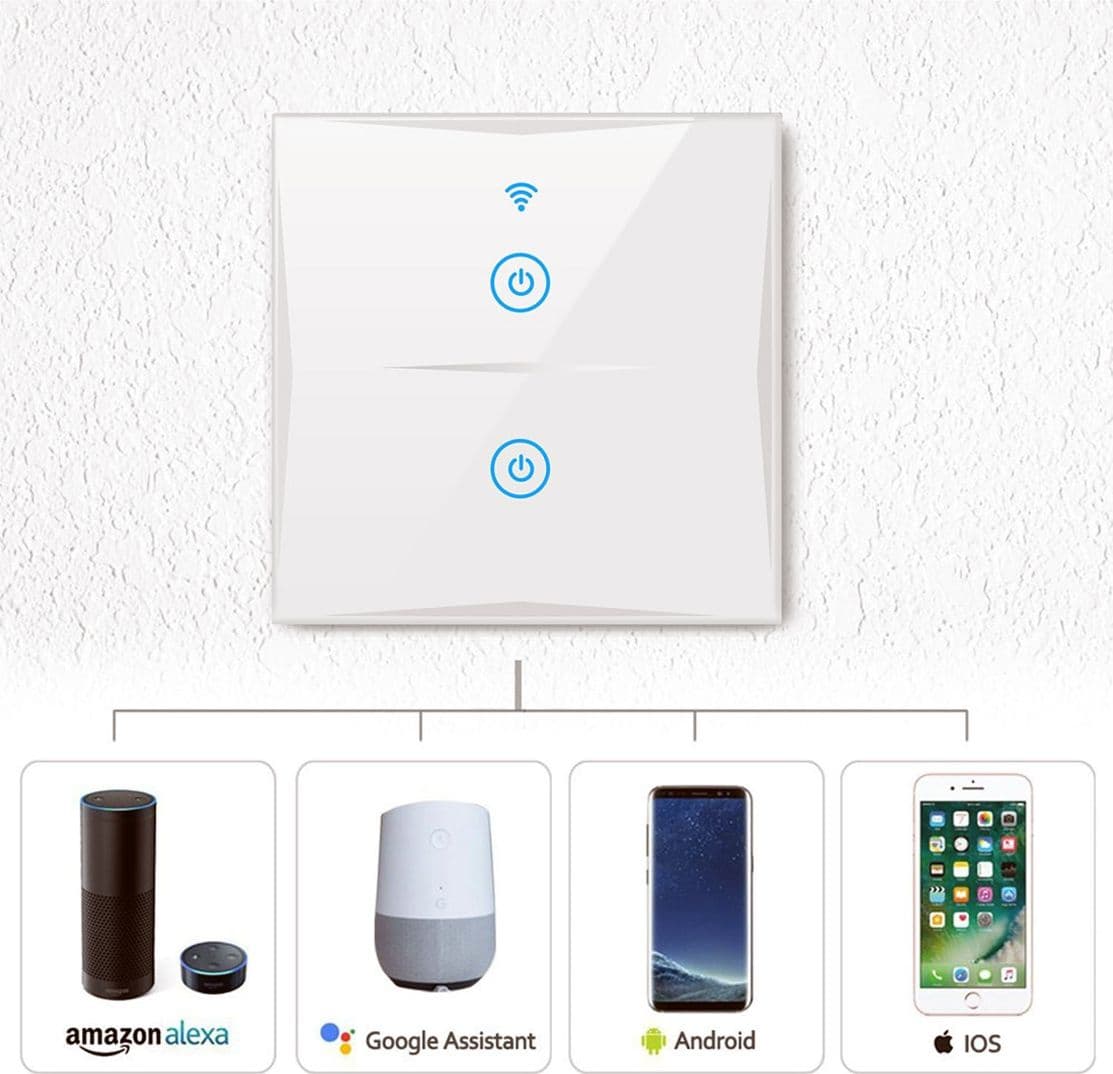Interruttore a parete intelligente WIFI compatibile Amazon Alexa Google Home KS-601 colore bianco – elettronica