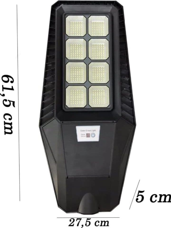 LAMPIONE 400W PANNELLO SOLARE INTEGRATO CREPUSCOLARE IP65 LUCE Fredda 130lm/w - 2
