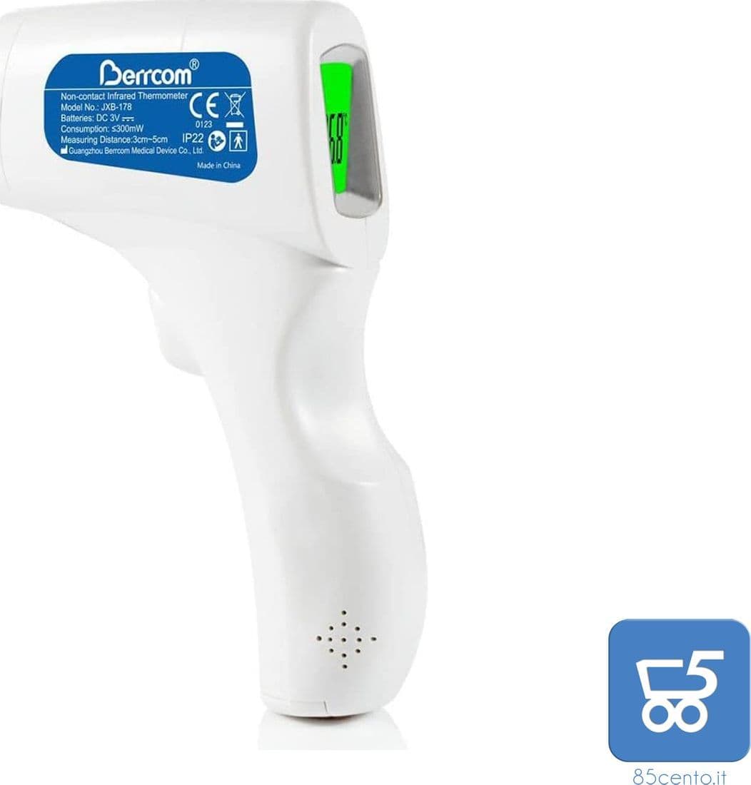 Termometro infrarossi misurazione temperatura corporea senza contatto Berrcom JXB-178 – bianco