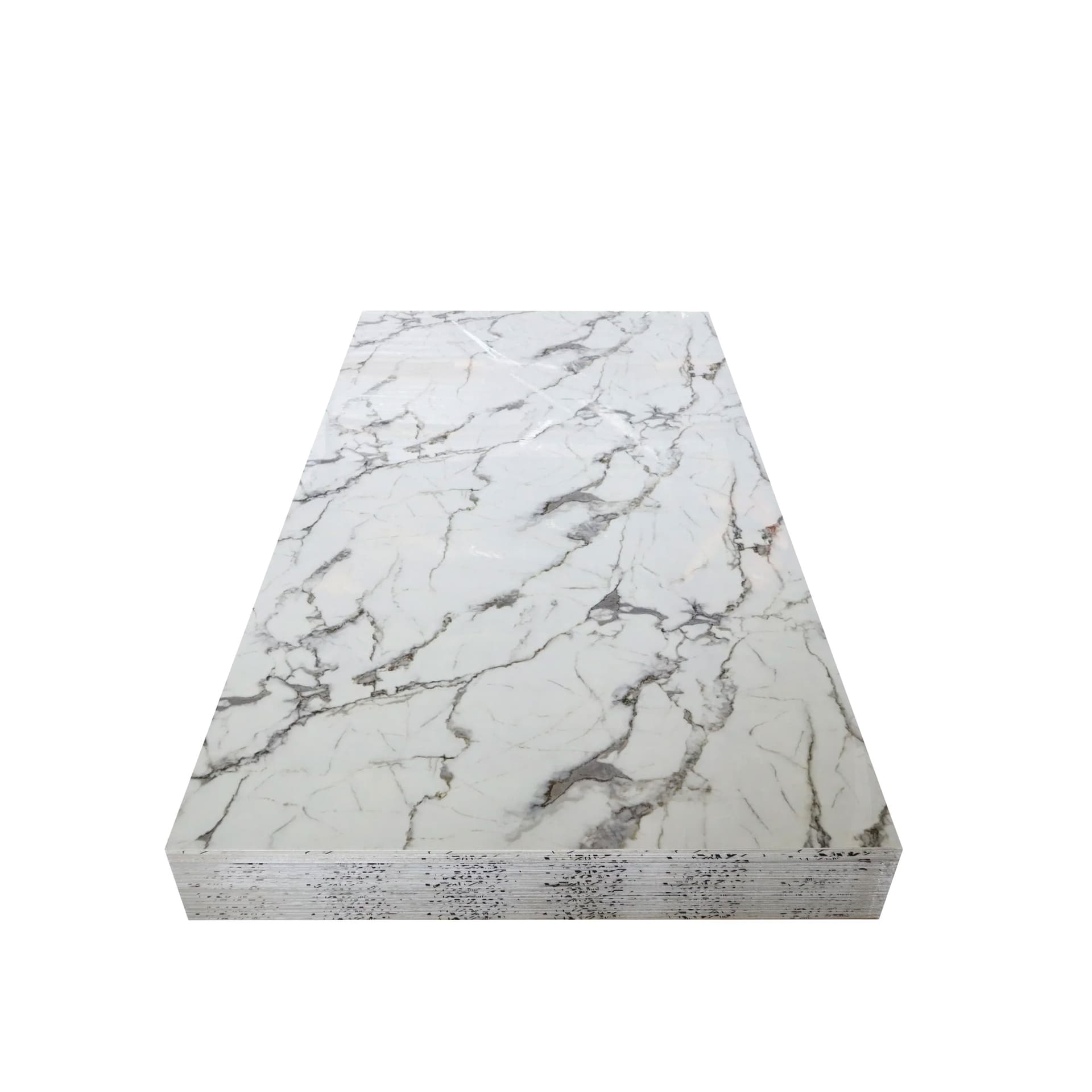 Pacco da n.4pz (2,9mq) Pannelli rivestimento in Polimeri Ultrarealistico effetto Marmo lucido 1220x600x4mm mod.ISCHIA - 8