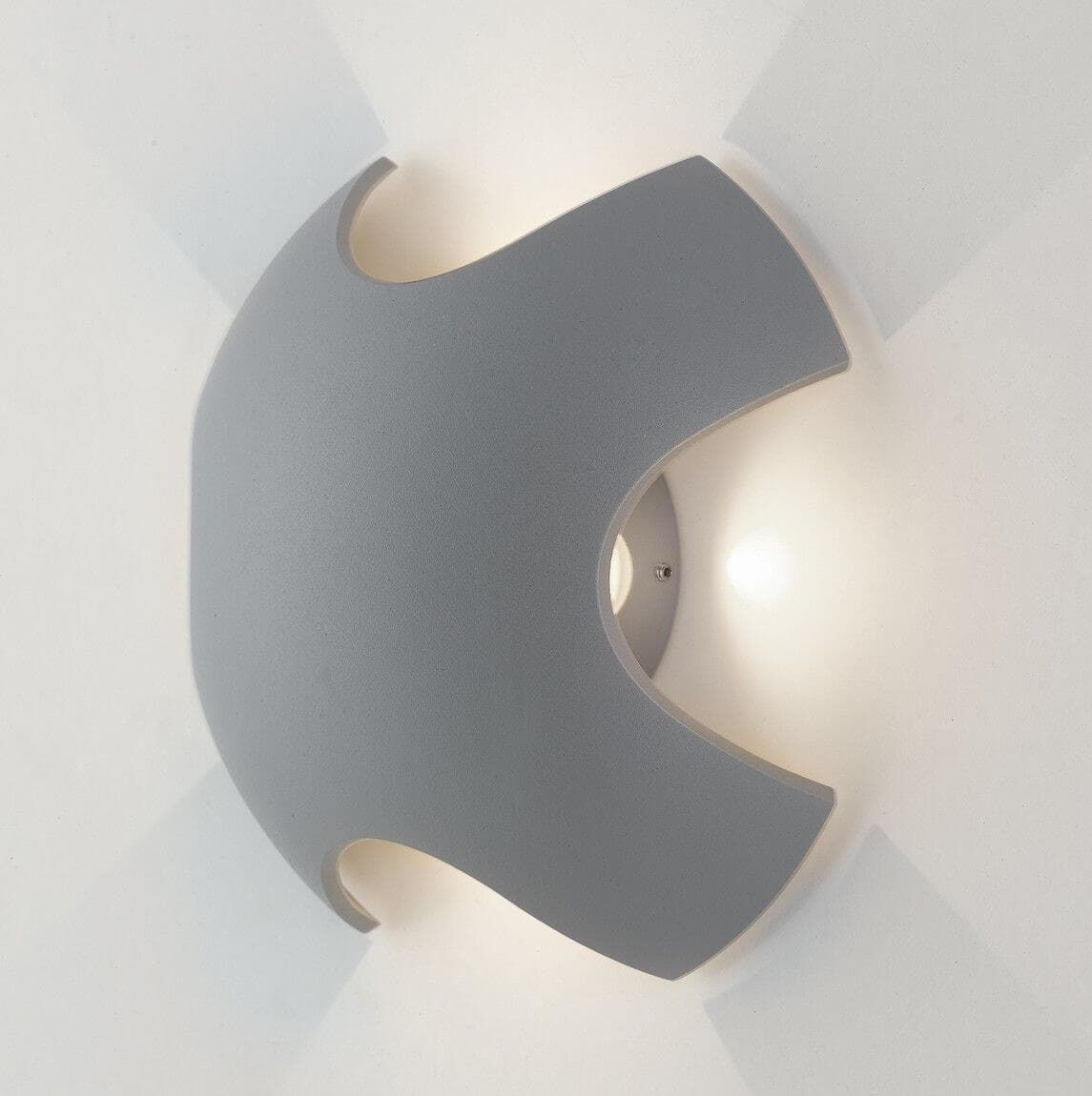 Lampada da Perete per Esterni Intec LED Argento 3000K - 2