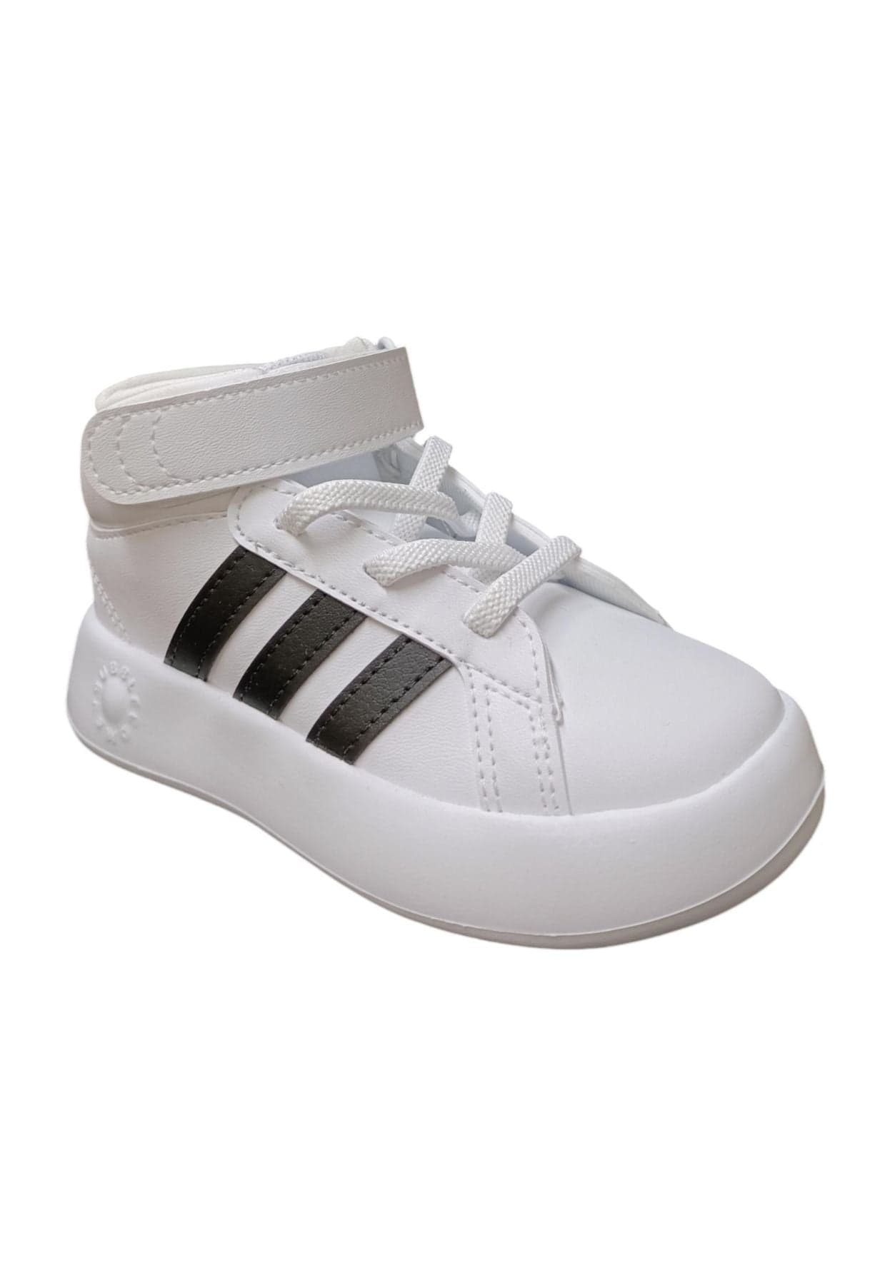 Scarpe sneakers Bambini e ragazzi adidas GRAND COURT  bianco-nero velcro in Ballerine Scarpetteria Gica - Trani, commercioVirtuoso.it