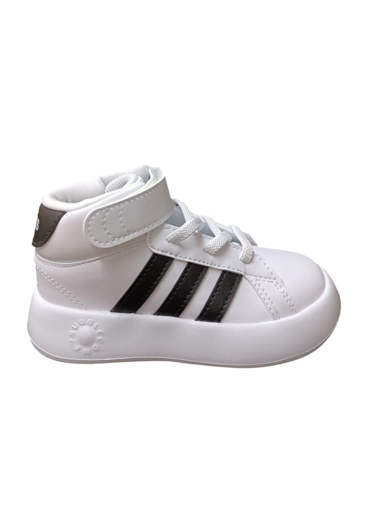 Scarpe sneakers Bambini e ragazzi adidas GRAND COURT  bianco-nero velcro in Ballerine Scarpetteria Gica - Trani, commercioVirtuoso.it