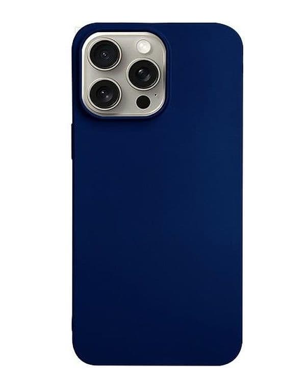 cover  silicone iphone 16 pro max blu