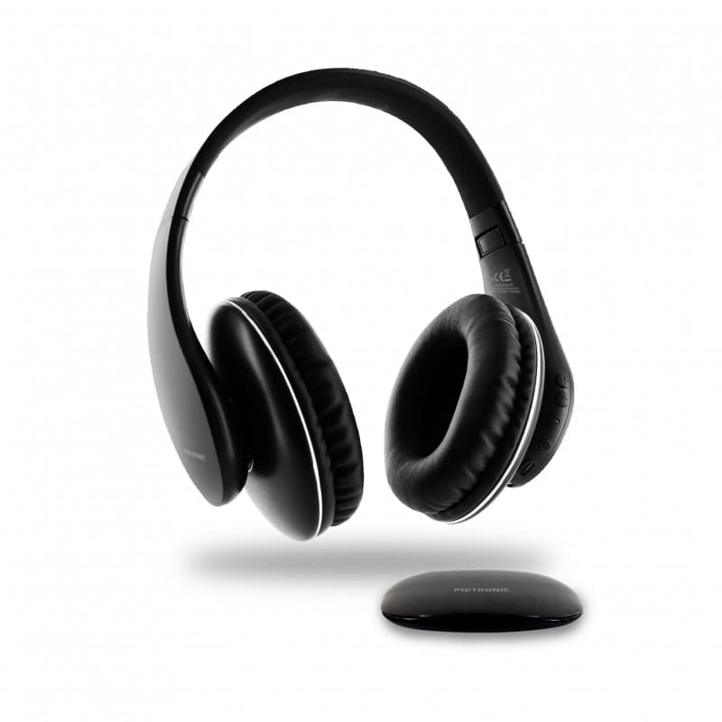 Cuffie TV senza fili con ingresso audio digitale utilizza uscita ottica del tv - nero.