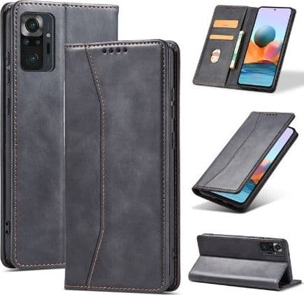 custodia a libro samsung s24 plus con porta carte di credito chiusura magnetica nera
