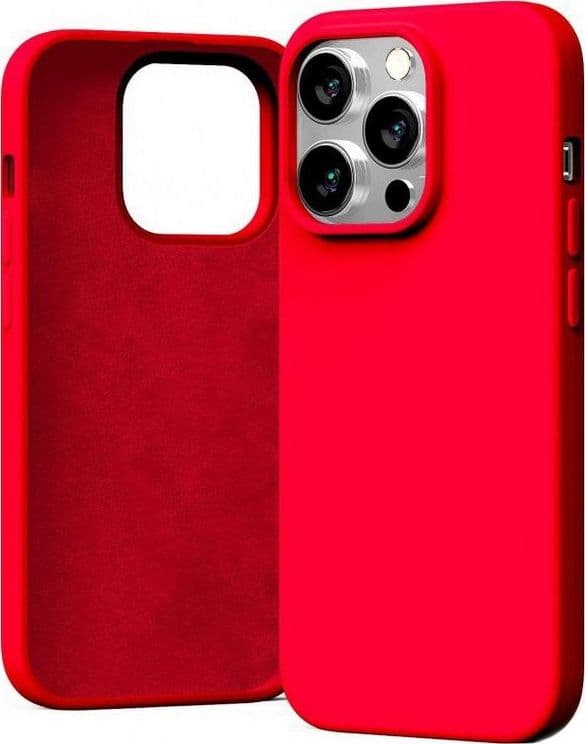 cover  silicone iphone 14 pro rossa