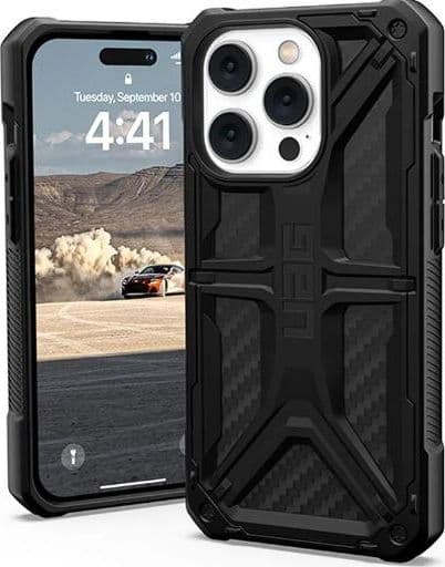 urban armor gear apple iphone 14 pro monarch- carbon fiber