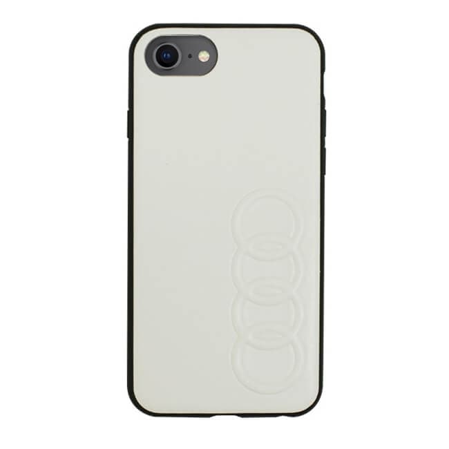 cover ecopelle audi apple iphone 6 / 6s /  7/ 8 / se ( 2020 ) bianca