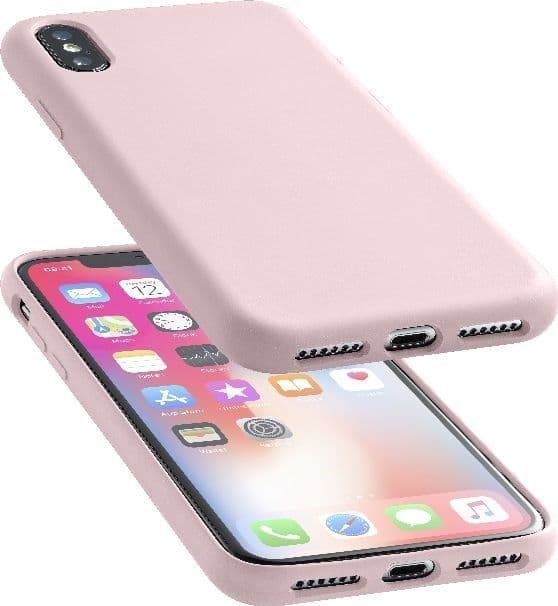cover soft touch iphone x / xs rosa