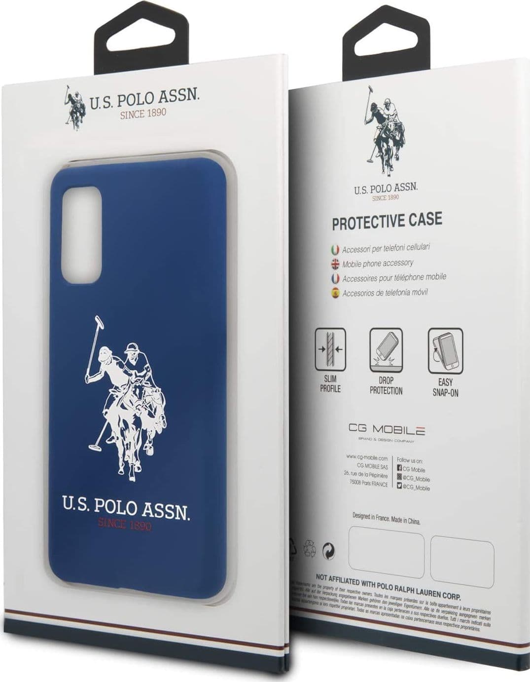 cover u.s. polo samsung s20 blu - 5