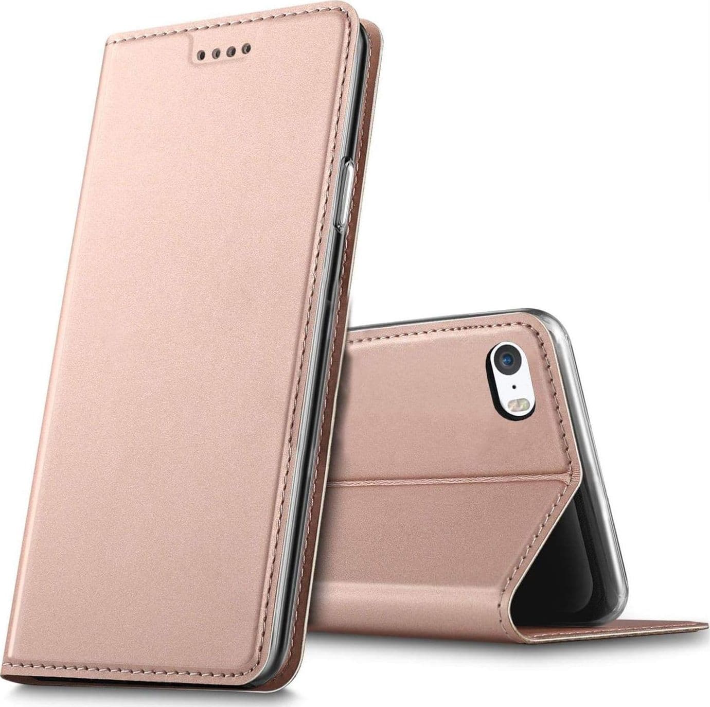 custodia a libro samsung S20 Plus con porta carte di credito  rose gold - 2