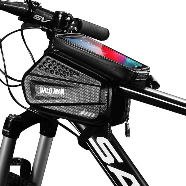 bag portaoggetti con display touch smartphone  xxl   nero waterresistant attacco per canna