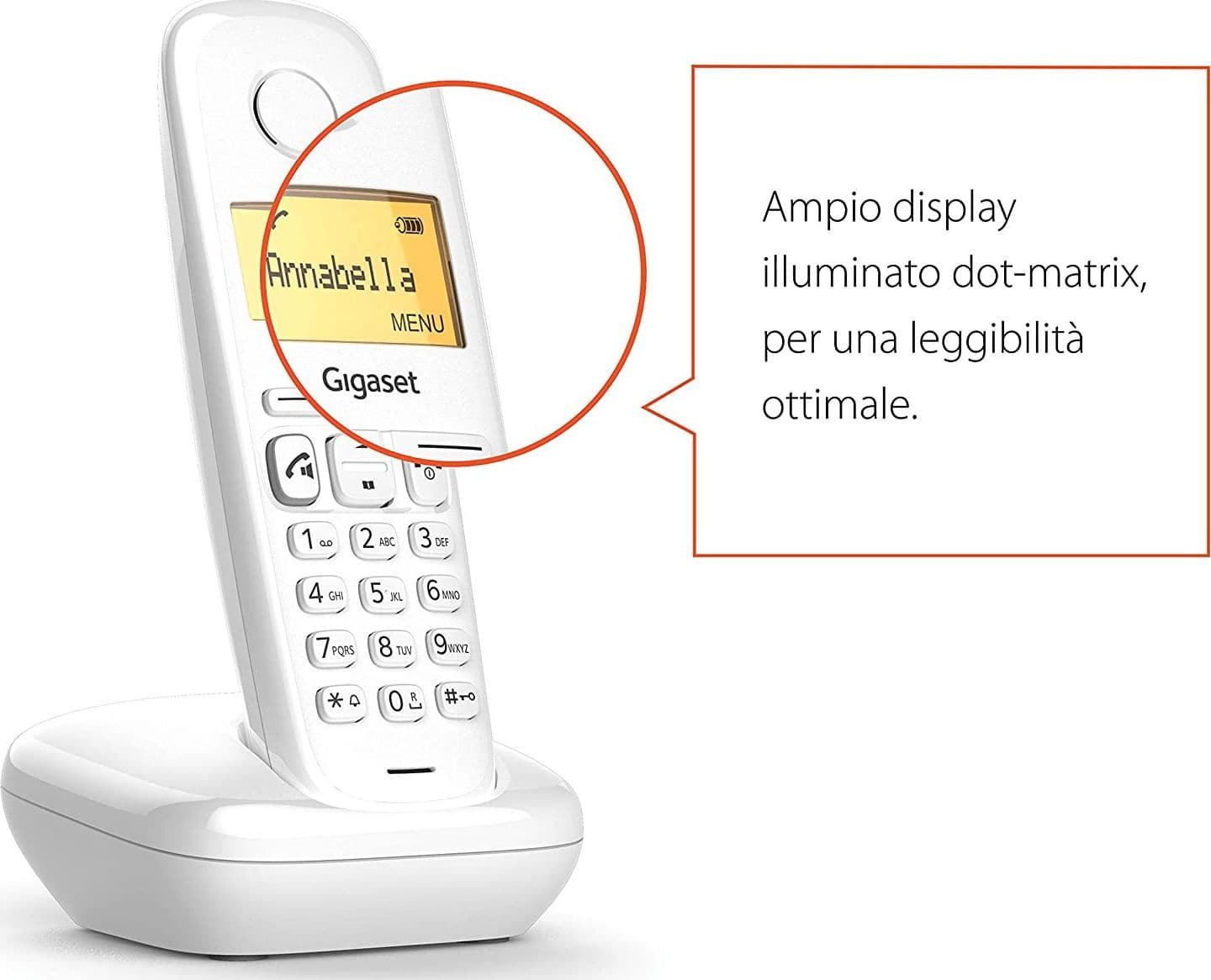 cordless gigaset a270 bianco - 4