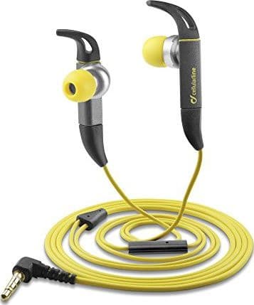 auricolare vivavoce con tasto di risposta sportivo giallo