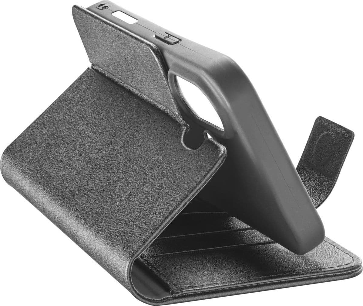 custodia a libro iphone 16 nera con porta carte di credito - 2